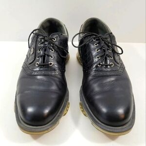 FootJoy Dry Joys Tour Golf Shoes 53678 MQ Black/Black Croc Men's Size 8M